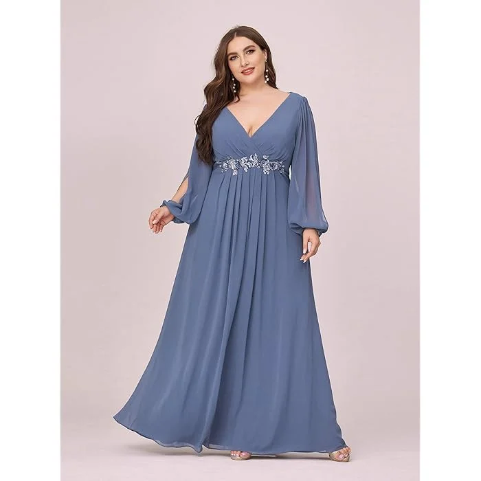 Dusty NAvy 24 Long Plus Size Formal Dress Sale