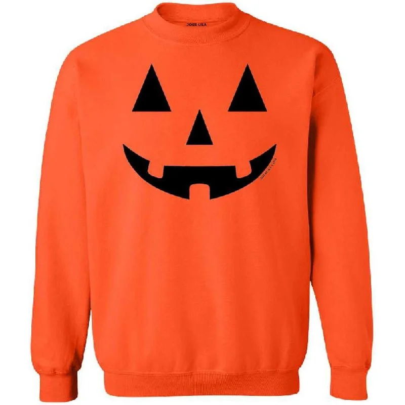 Joe's USA - JACK O' LANTERN PUMPKIN Halloween Costume Orange Crewneck Sweatshirt