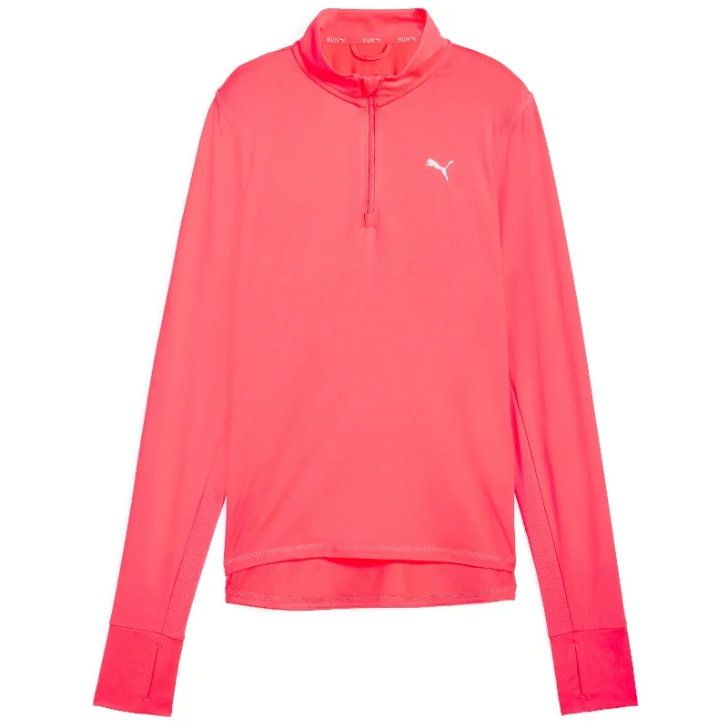 Puma Run Favorite 1/4 Zip Womens Long Sleeved Running Top