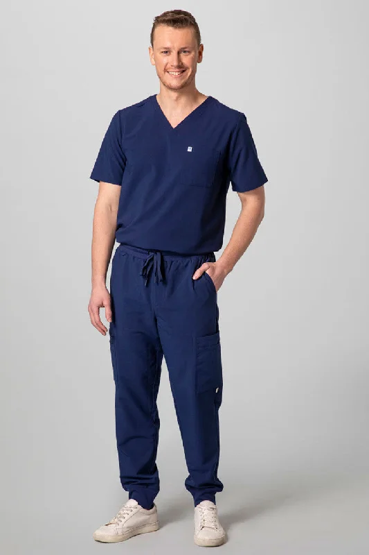 Men's 2-Pocket V-Neck Scrub Top