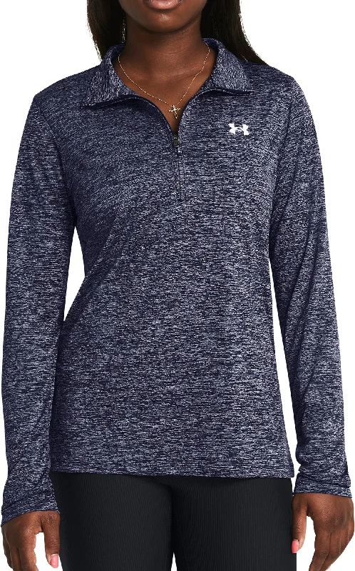 Under Armour Tech Twist Half Zip Long Sleeve Womens Training Top - Navy