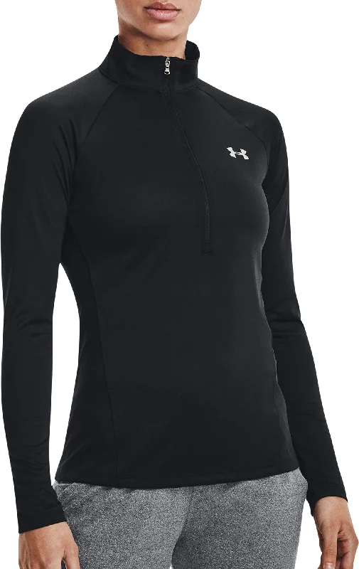 Under Armour Tech Half Zip Long Sleeve Womens Training Top - Black