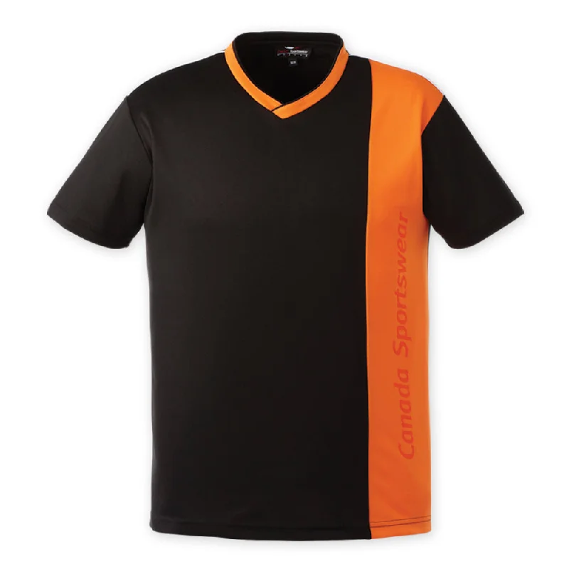 TS144 - Custom Two-toned v-neck t-shirt with side panel