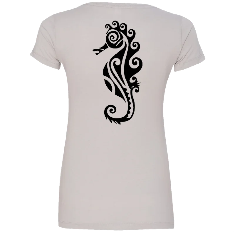 Women's Sea Horse V-Neck Tee