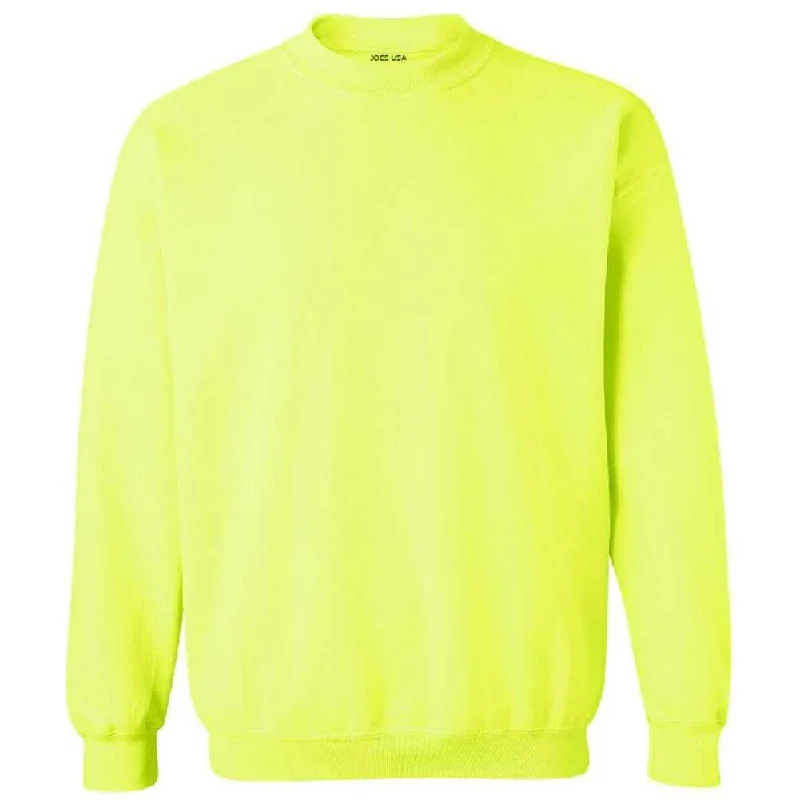 Joe's USA - Safety Green and Orange Crewneck Sweatshirts - Sweatshirts in Sizes S-5XL