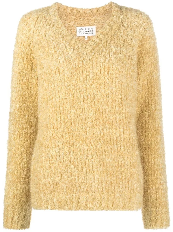 Mohair V-Neck Knit - Primrose