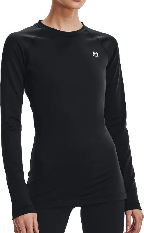 Under Armour ColdGear Authentics Long Sleeve Womens Running Top - Black