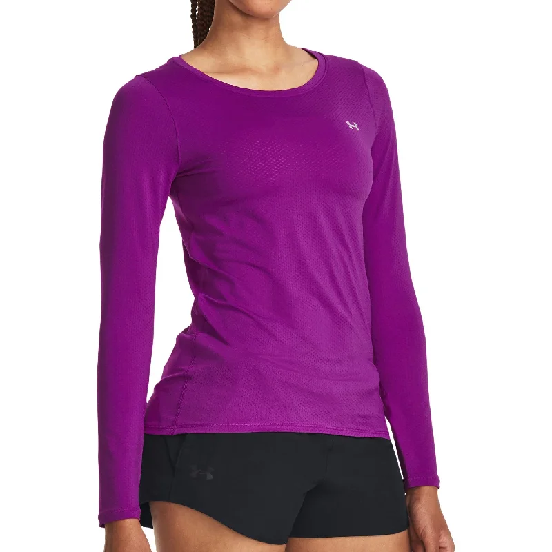 Under Armour HeatGear Long Sleeve Womens Training Top - Purple