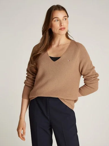 Cable Knit V-Neck Jumper