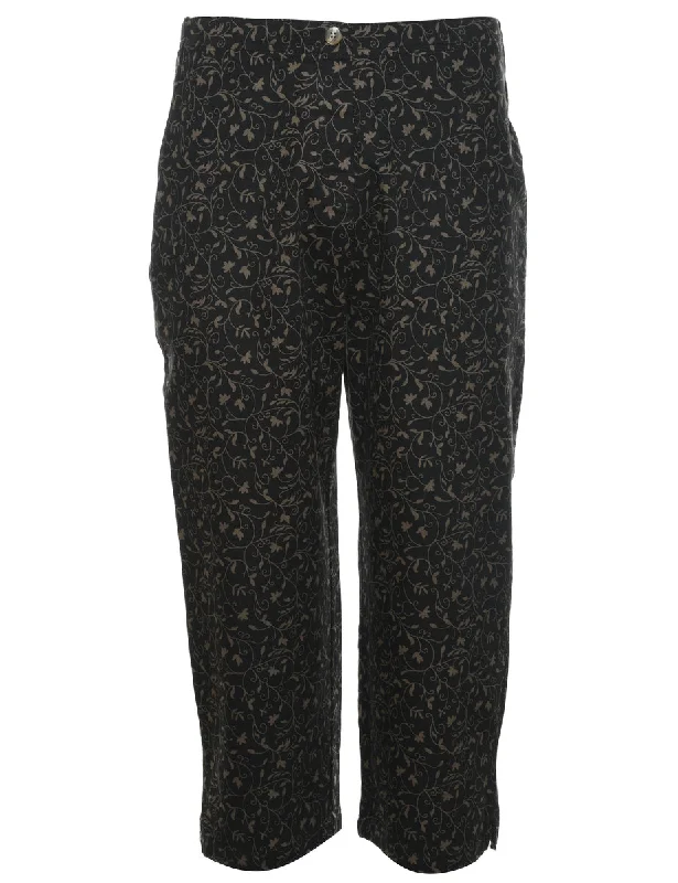 Leafy Print Trousers - W28 L23