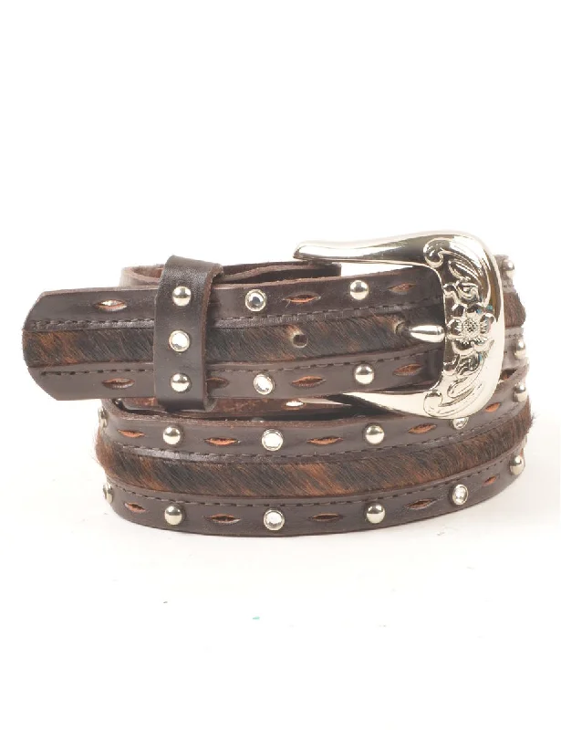 Leather Brown Waist Belt - L