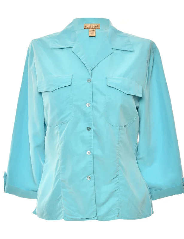 Light Blue Notations Blouse - M