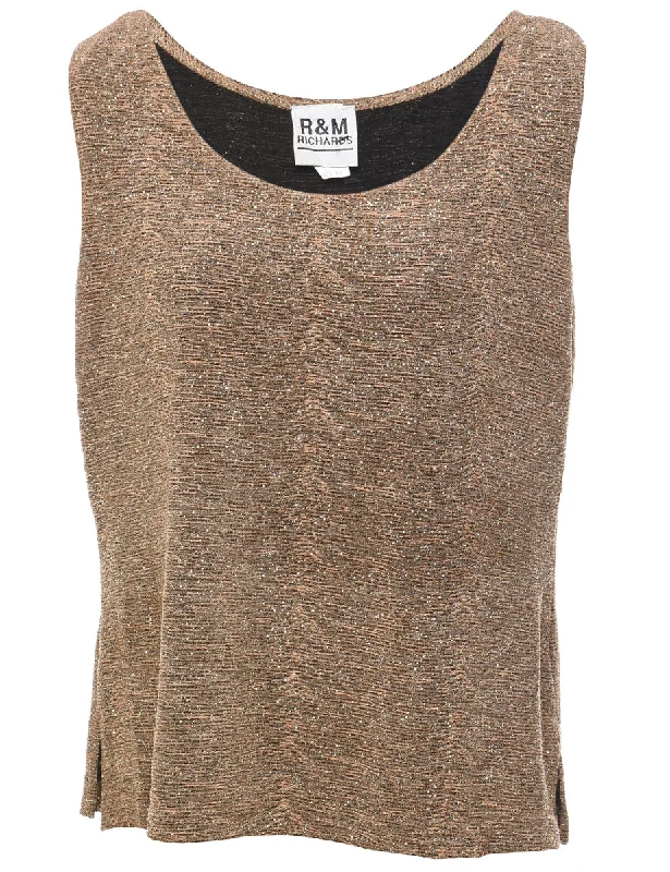 Light Brown Evening Top - L