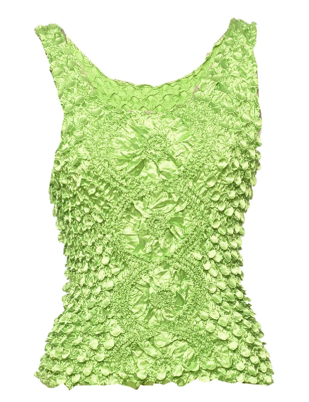 Lime Green Crinkled Y2K Evening Top - S