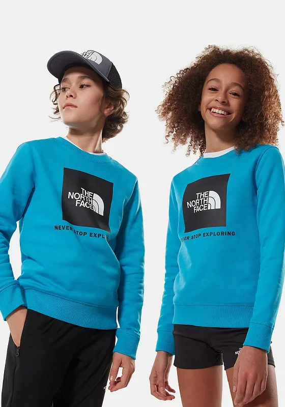 The North Face Kids Box Logo Crew Jumper, Blue