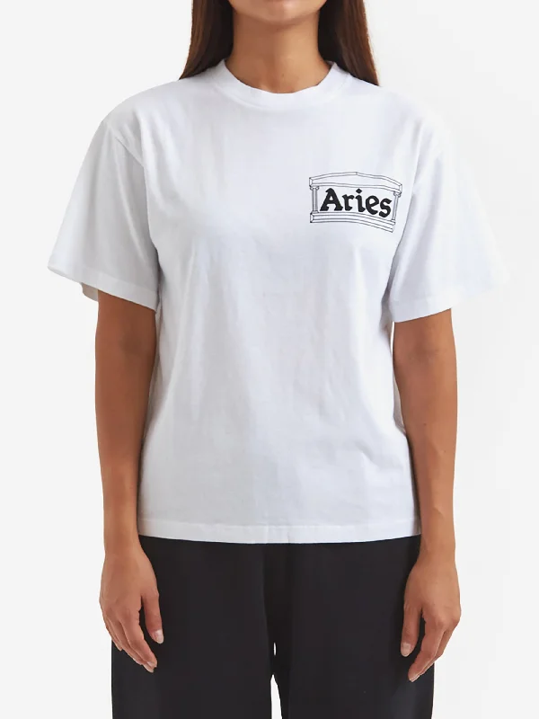 Aries Temple Short Sleeve T-Shirt W - White