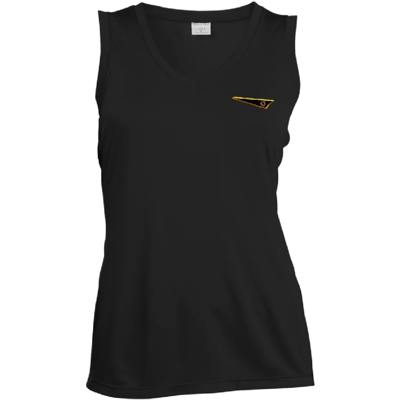 BREWZ Ladies Designer Sleeveless V-neck Performance T-shirt (3 Colors)