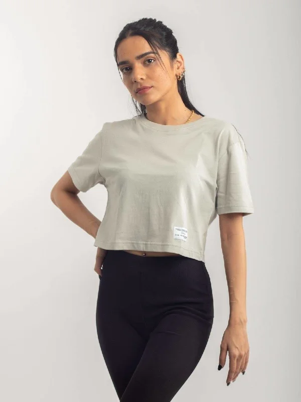 OG Cotton Cropped T Shirt - Ash