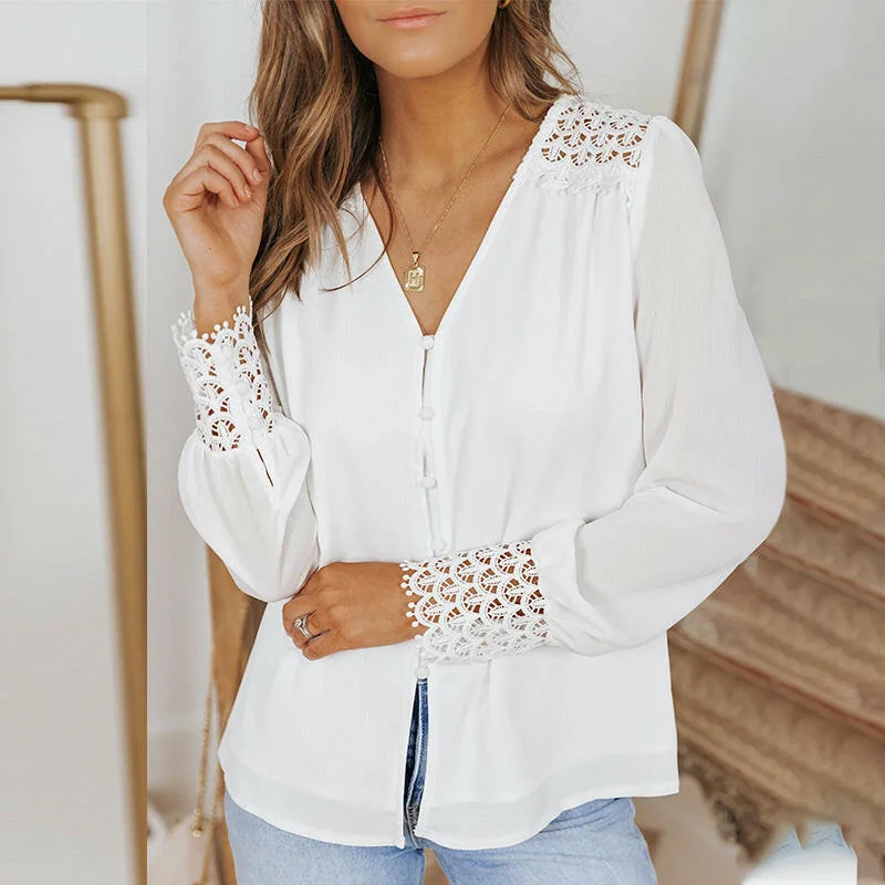 Lace V-neck Shirt