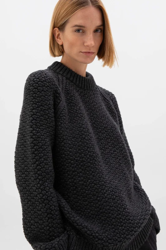 Textured Crew Neck Jumper