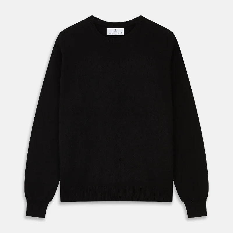 Black Crew Neck Cashmere Jumper