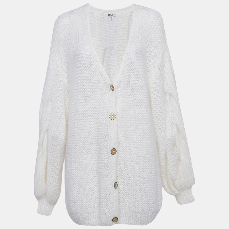 Loewe Off-White Cable Knit Cardigan