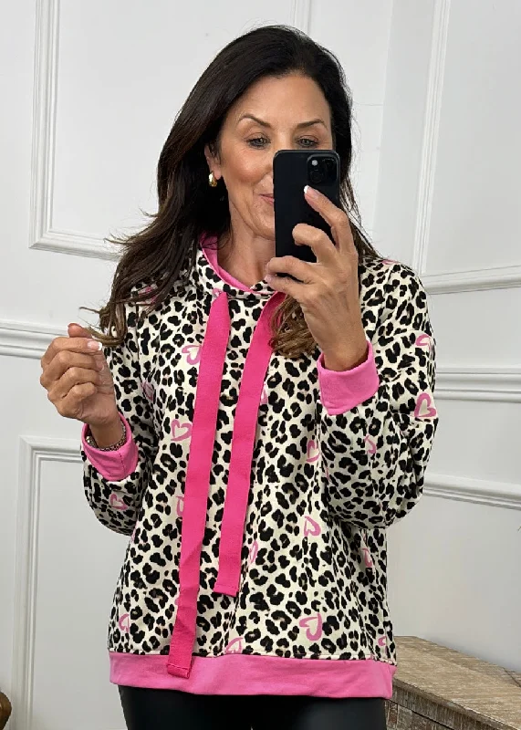 Augusta Pink Leopard Hoodie