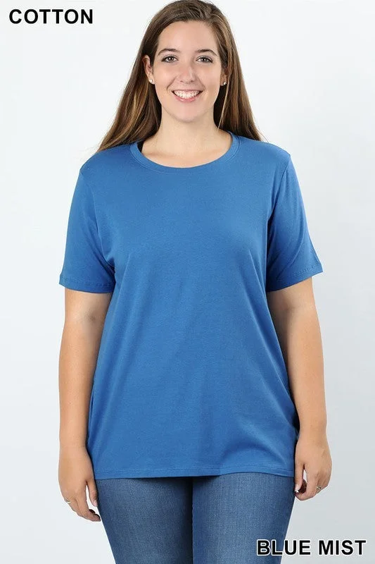 Active Basic Crew Neck Plus T-Shirts