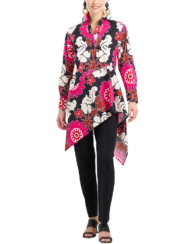 Natori Talitha Poplin Flounce Shirt