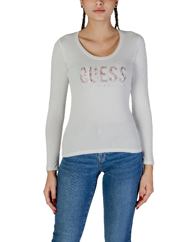 Guess Long Sleeve Round Neck Cotton T-Shirt