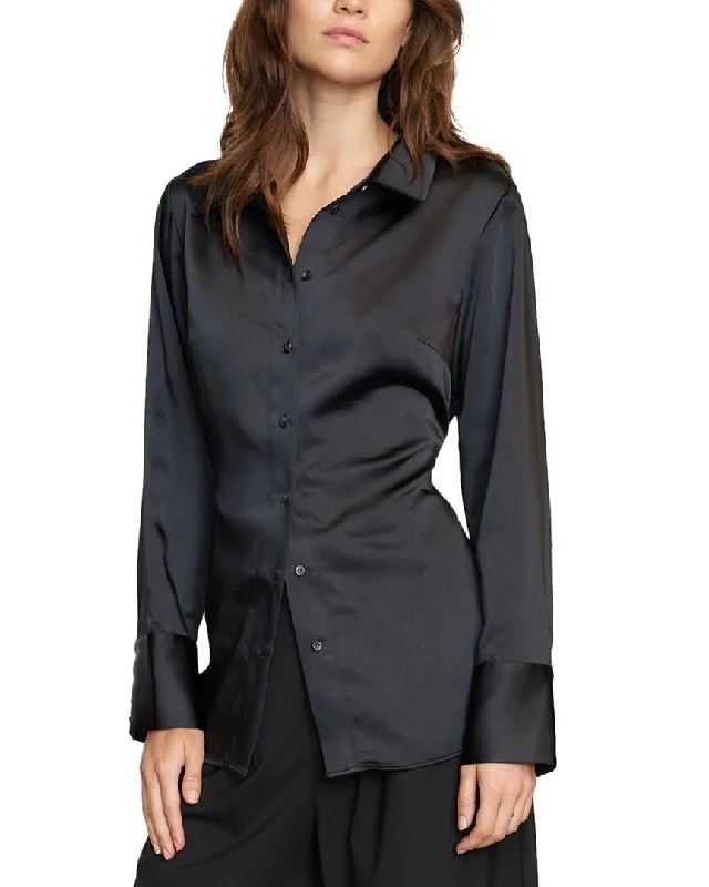 Modern Citizen Dean Satin Tie-Waist Shirt